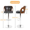 thumbnail image 7 of YRLLENSDAN Bar Stools Set Of 2, Black Barstools Swivel Bar Stools with Back & Armrest Adjustable Bar Stools for Home Kitchen Home Kitchen, 7 of 7