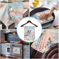 thumbnail image 3 of Easter Kitchen Towels Set of 4, Water Absorbent Dish Towel, Spring Bunny Eggs Flowers Colorful Wooden Grain Decorative Hand Towels - Quick Drying Cloth for Cooking Baking, 18x28 Inch, 3 of 8