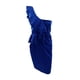 thumbnail image 4 of Lucakuins Vestido Midi de Verano para Mujer Bodycon Hombro Frío Color Sólido Sin Mangas Un Hombro Volantes Vestido Dividido Lucakuins  moda, 4 of 6