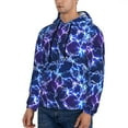 thumbnail image 3 of Goofa Blue Lightning1 for Men's Hooded Sweatshirt - Lightweight Pullover Hoodie with Kangaroo Pocket, Perfect for Everyday Wear-Small, 3 of 7