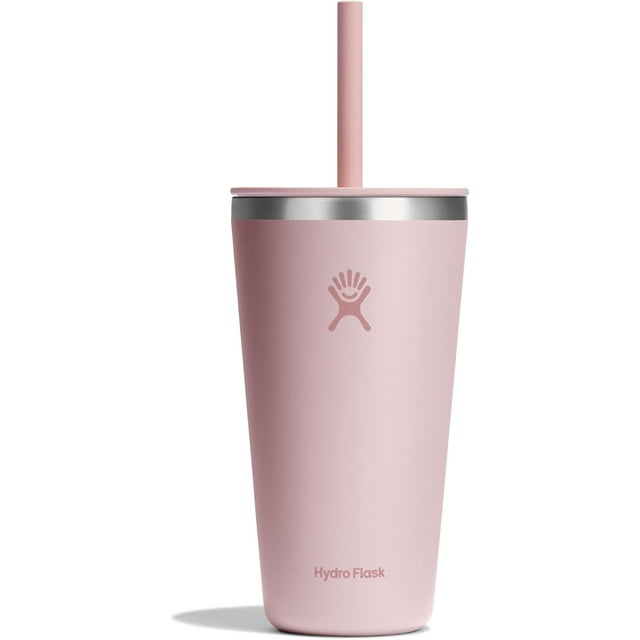 Hydro Flask Gobelet en Acier Inoxydable Tout Autour 28 Oz avec Paille Flexible Résistante aux Fuites et Couvercle à Pression, Trillium