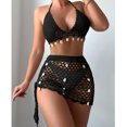 thumbnail image 3 of Ensemble Bikini Sexy Dos Nu - Design Creux - Convient aux Femmes Adultes (Noir, S), 3 of 8