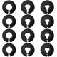 thumbnail image 1 of plumbing pipe cover, 12 Pieces Radiator Pipe Cover Clamps, rosettes for heating pipes, radiator rosette, for Type 12 pipe, black, 1 of 5