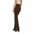 thumbnail image 3 of ZayWay Women's Stretch Bootcut Dress Pants with Pockets - Wear to Work - Ponte Treggings Brown 3X-Large, 3 of 6