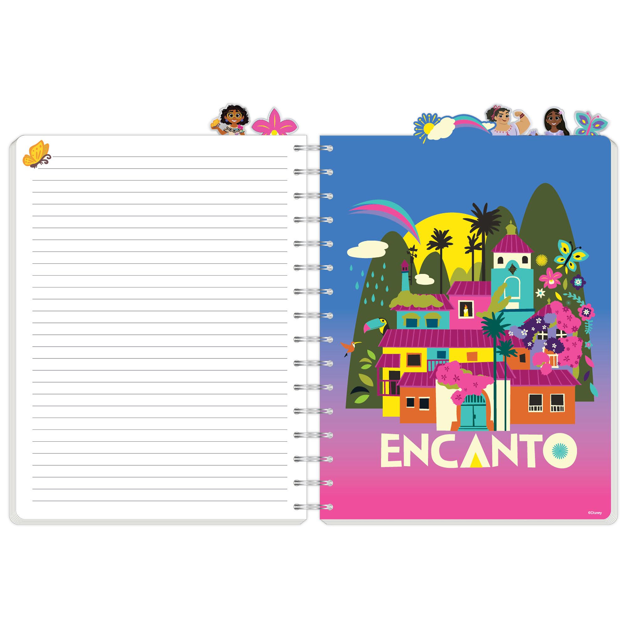 Disney Encanto Tab Journal, Metal Spiral Bound, 144 Lined Sheets, 8.375-inches by 6.5-inches - image 5 of 9