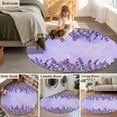 thumbnail image 5 of Large Round Rug 8Ft Washable Non-Slip, Purple Lavender Circle Area Rugs for Living Room Bedroom, Spring Watercolor Wild Flowers Plant Indoor Floor Mats Carpet Runner for Home Decor, 5 of 8