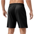 thumbnail image 4 of Men's Casual Solid Color Casual Drawstring Pockets Elastic Sports Shorts, 4 of 4