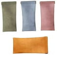thumbnail image 2 of 4 Packs Glasses Case Soft Case Portable Top Leather Glasses Case Anti Scratch Case for Women MenAutomatic closing glasses bag, one in each of four colors, 2 of 7