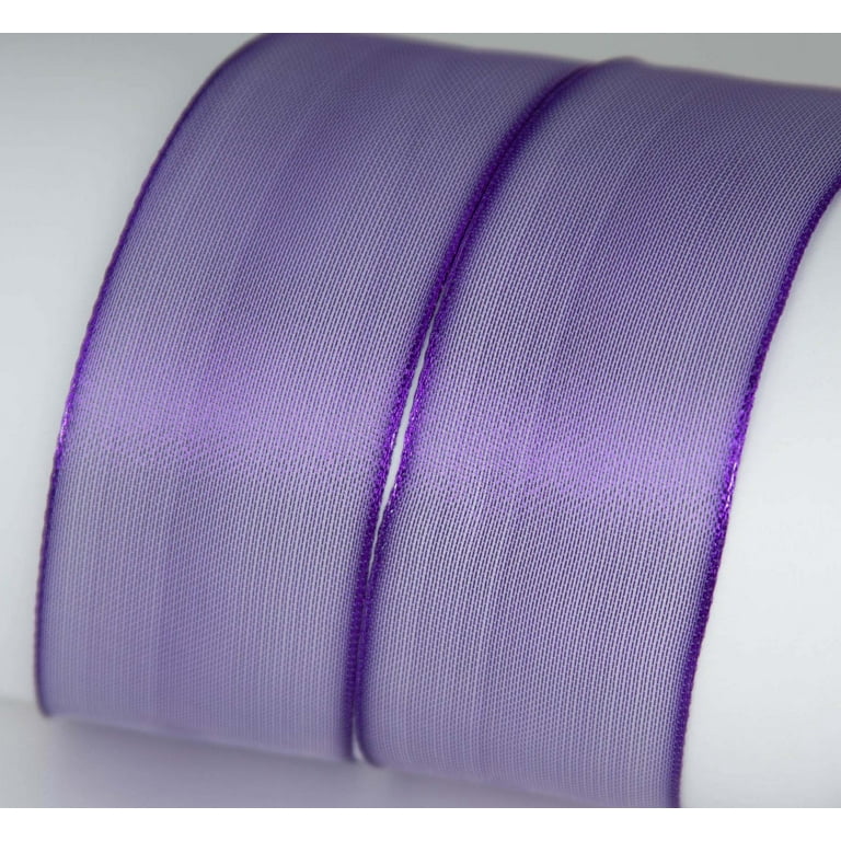 AHOMAME Purple Satin Ribbon 1-1/2 Inches x 25 Yards, Solid Color Fabric  Ribbon for