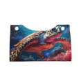 thumbnail image 4 of Lsque Colorful Ocean Sea Turtle Printed Long Tissue Box Cover Holder, Facial Paper Organizer Dispenser,Triangle with Bottom Belt, PVC Leather Decorative Organizer, 4 of 9