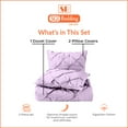 thumbnail image 4 of SGI Bedding Twin Size Duvet Covers Egyptian Cotton 1000 TC 3 Piece Set Lilac Pinch, 4 of 8