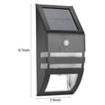thumbnail image 4 of Herwey Solar Powered PIR Motion Sensor 2 LED Path Wall Light Stainless Steel Garden Security Lamps, Outdoor Motion Sensor Lamp, Sensor Wall Light, 4 of 8