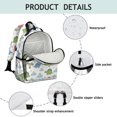 thumbnail image 4 of Green Dinosaurs with Ferns Simply Cute School Backpack Bag for School with Padded Back and Adjustable Shoulder Straps 15.25"x11.5"x5.25", 4 of 5