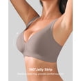 thumbnail image 4 of Daystry Womens Comfortable No Underwire Deep V Bras 360° Jelly Strip Wireless Soft Bra with Bra Extender, 4 of 8