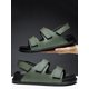 thumbnail image 2 of Men Hook-and-loop Fastener Sandals, Fashionable Green PVC Footbed Sandals, 2 of 4