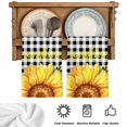 thumbnail image 5 of Sunflowers Kitchen Towels Set of 2, Black White Check Sunshine Buffalo Bee Absorbent Dish Towels for Kitchen, Microfiber Hand Towel, Quick Drying Tea Towel for Cleaning Decorative Dishcloths, 5 of 7