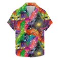thumbnail image 2 of Awdenio Shirt fot Men Button Down Short Sleeve Collar Carnival Printed Shirts Casual Beach Tops, 2 of 5