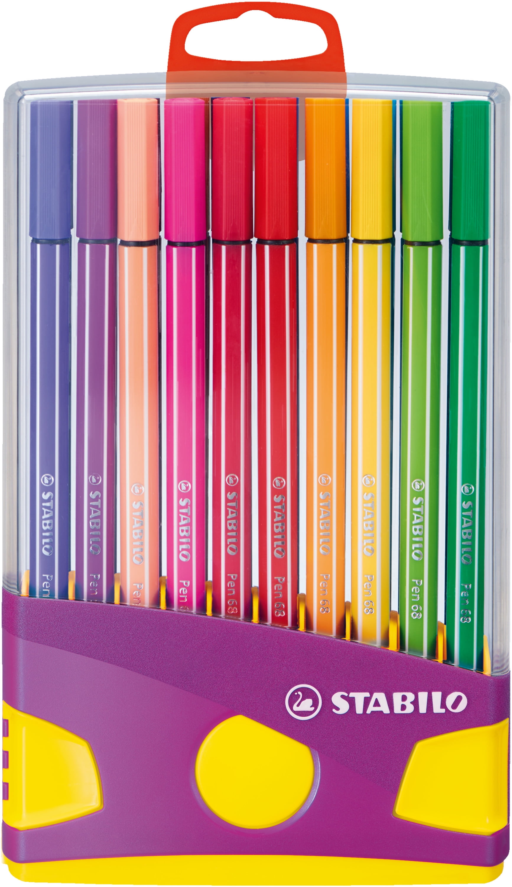 STABILO Pen 68 Color Parade Marker Set, 10-Colors, Hang Tag Pkg. - 20519962