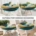 thumbnail image 7 of Teal and Gold Marble Fluid Art Pattern Round Fitted Tablecloth with Elastic Edge,Dining Table Cover Waterproof,Outdoor Round Tablecloth for Camping,Dining,Indoor and Outdoor, 7 of 7