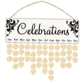 thumbnail image 4 of WORGEOUS  Wooden Calendar Birthday Party Decorations Wall Calendars Black, 4 of 8