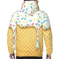 thumbnail image 5 of Bingfone White Ice Cream Men'S Drawstring Hoodie Long Sleeve Pocket Sweatshirts-4x-Large, 5 of 9