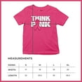 thumbnail image 5 of Tee Hunt Think Youth T-Shirt Breast Cancer Awareness Ribbon Kids, Pink, Medium, 5 of 5