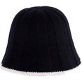 thumbnail image 5 of CoCopeaunts Winter Bucket Hats for Women Foldable Warm Fisherman Hats Fashion Solid Color Stripe Knitting Hat Camping Hiking, 5 of 8