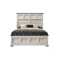 thumbnail image 2 of 3pc Contemporary Queen Panel Bed 2x Nightstand Bedroom Set Antique White, 2 of 5