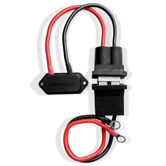Newport Battery Quick Connect/Disconnect Connectors Terminals for Trolling Motor -Heavy Duty 8 Gauge Wire Marine Battery Accessory, Black