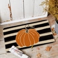 thumbnail image 5 of Sm:)e Fall Thanksgiving Stripe Pumpkin Decorative Doormat 17 x 29 Inch, Low-Profile Yard Floor Switch Mat for Indoor Outdoor, 5 of 8
