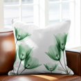 thumbnail image 2 of Spring Floral Throw Pillow Cover Green X-ray Tulip Looming Flower Leaf Modern Cotton Linen Cushion Cover Throw Pillow Case with Invisible Zipper for Couch Sofa Bed Chair Car 26x26 Inch, 2 of 14