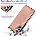 thumbnail image 5 of Designed for Samsung Galaxy A54 Case Wallet with Card Holder,Women Mandala Emboss PU Leather with Stand Card Slots Magnetic Clasp Slim Protective Phone Case for Galaxy A54 5G (Rose Gold), 5 of 14