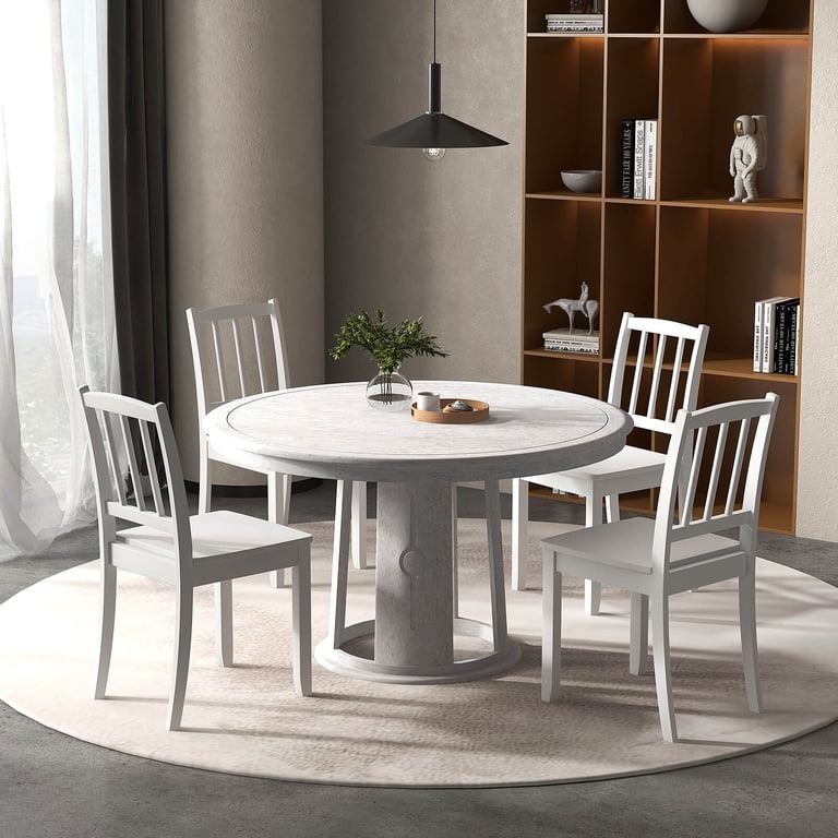 Costway Wood Dining Chair Set of 2, Curved Backrest photo 5