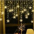 thumbnail image 5 of 3.2M Christmas Snowflakes LED String Lights Flashing Fairy Curtain Lights Waterproof For Holiday Party Wedding Xmas Decoration, 5 of 10
