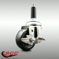 thumbnail image 2 of 3.5 Inch 316SS Soft Rubber Wheel Swivel 7/8 Inch Expanding Stem Caster Brake, 2 of 2