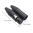thumbnail image 2 of TABLETREANDS 2Ud Conector Xlr Negro De 3 Para Micrófono Con Núcleo De Cobre Y ABS Resistente, 2 of 8