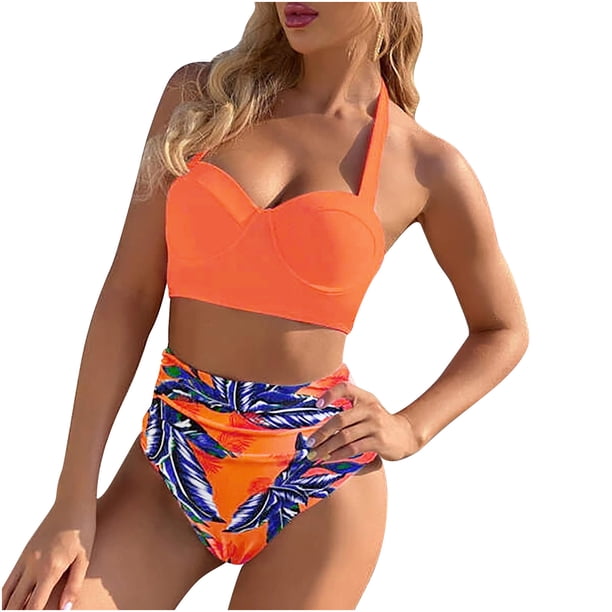 Traje de baño de dos piezas con estampado de bikini de moda para mujer sexy Conjunto de ropa de playa Fridja nalpqowj21916