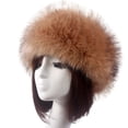 thumbnail image 5 of Gorro grueso de piel sintética para invierno, gorro vacío para mujer, gorro cálido, gorro con aro, gorro con zorro esponjoso sin gorro, 5 of 5