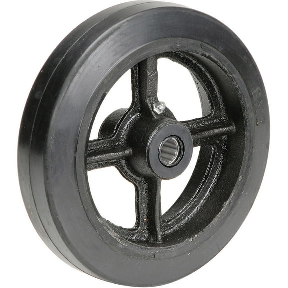 Global Industrial 8"" x 2"" Mold-On Rubber Wheel - Axle Size 3/4""
