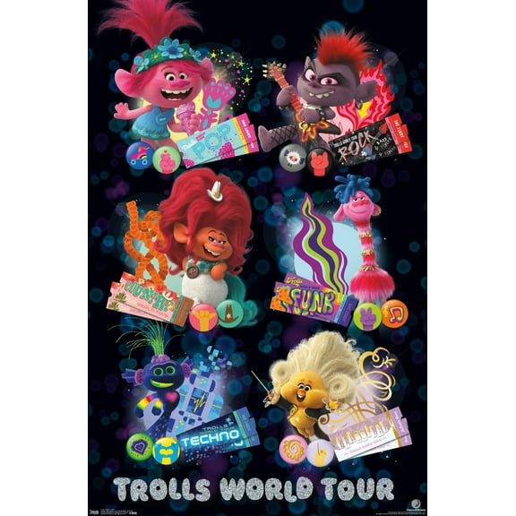 DreamWorks Trolls 2 - Grid Wall Poster, 22.375" x 34"