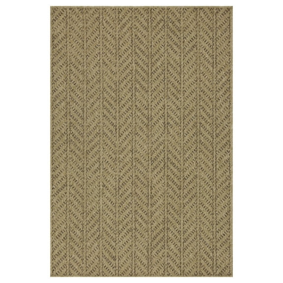 Nature 1013NTL Jute/Mocha 5'3" x 7'3" Indoor / Outdoor Rug