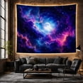 thumbnail image 6 of Full Moon Surrounded by Swirling Nebula in Starry Sky, Mystical Fantasy for Space Lovers, Celestial Wall Art Decor, Halloween Gift, Tapestry Wall Hanging for Living Room and Bedroom, 6 of 7