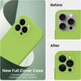 thumbnail image 3 of Designed for iPhone 15 Pro Max Case, Silicone Upgraded [Camera Protection] for iPhone 15 ProMax Case with [2 Screen Protectors], Anti-Scratch Microfiber Lining, 6.7 inch, Calke Green, 3 of 5