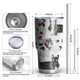 thumbnail image 6 of 30oz Scribble Dogs Tumblers Stainless Steel Tumbler with Lid and Straw,Vacuum Insulated Double Wall Travel Tumbler Cups Mug with Cleaning Brush for Coffee,Tea, 6 of 7