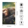 thumbnail image 2 of Pofeuu Daisy Sleeping Sloth Print Hand Towel 27.5" x 16" Soft Absorbent Towel for Bathroom SPA Gym Hotel, 2 of 6