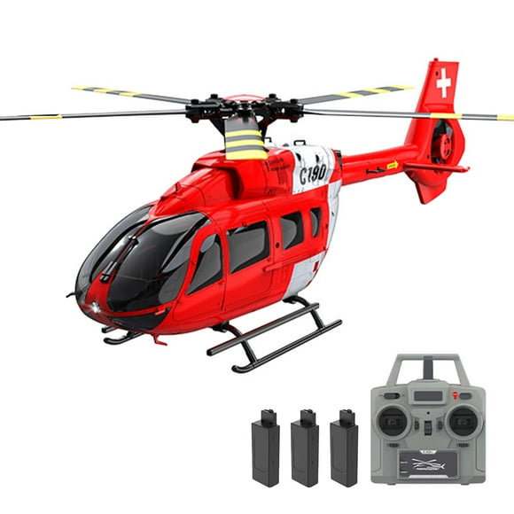 Control Helicópero de Control Remoto Con Doble Motor Sin Escobillas 2.4Ghz 4 Ch Propulsor único Estabilización de Giroscopio de Seis Exis Helicópero RC