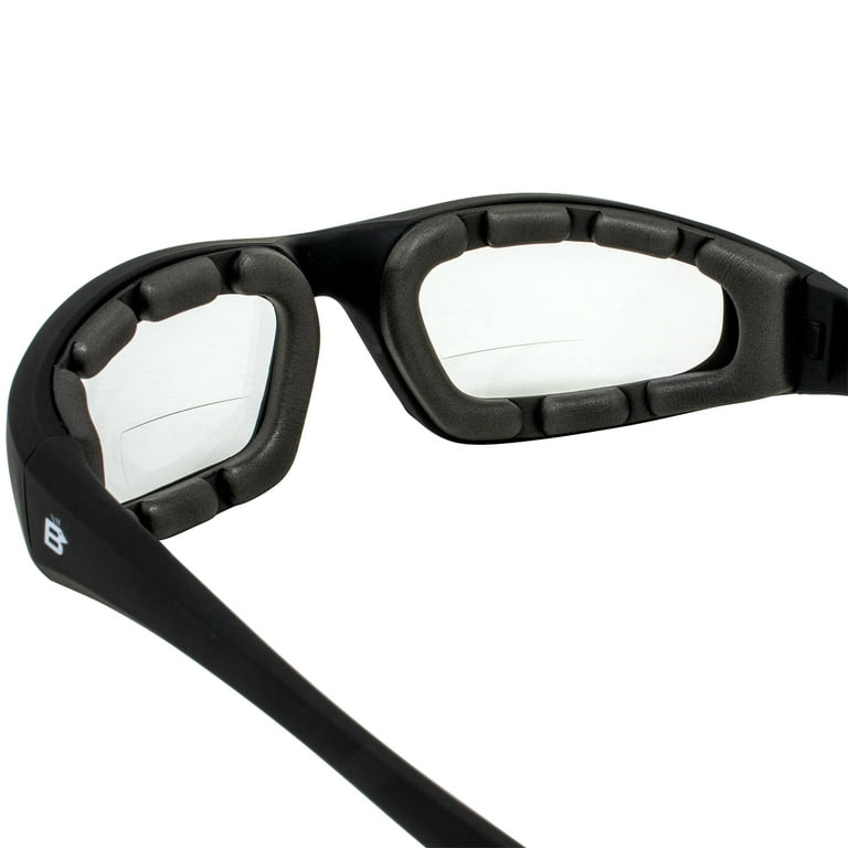 Birdz Eyewear Oriole Padded Motorcycle Glasses (Black Frame/Clear Lens)