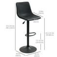 thumbnail image 3 of HOMCOM 2pc Adjustable Counter Height Bar Stools Kitchen Counter Stool  Grey, 3 of 10