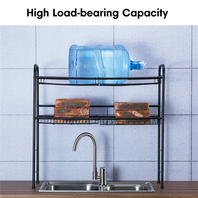 2-Tier Dish Drying Rack, Stainless Steel Drain Rack Dishes Drainer Over Sink  Shelf Dish Cutlery Drying Drainer Utensils Holder Washing Kitchen Space  Saver Organizer 