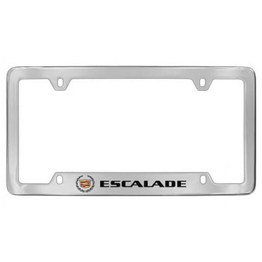 Cadillac Escalade Chrome Plated Metal Bottom Engraved License Plate Frame Holder